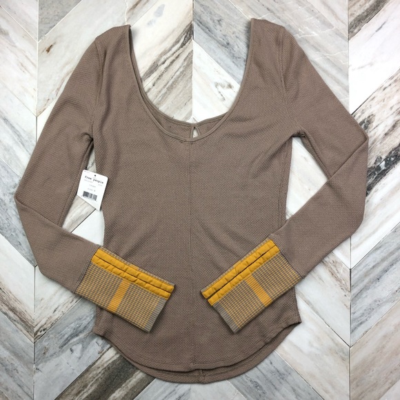 NWT Free People Mod Stripe Cuff Tee Size Medium - Picture 6 of 8